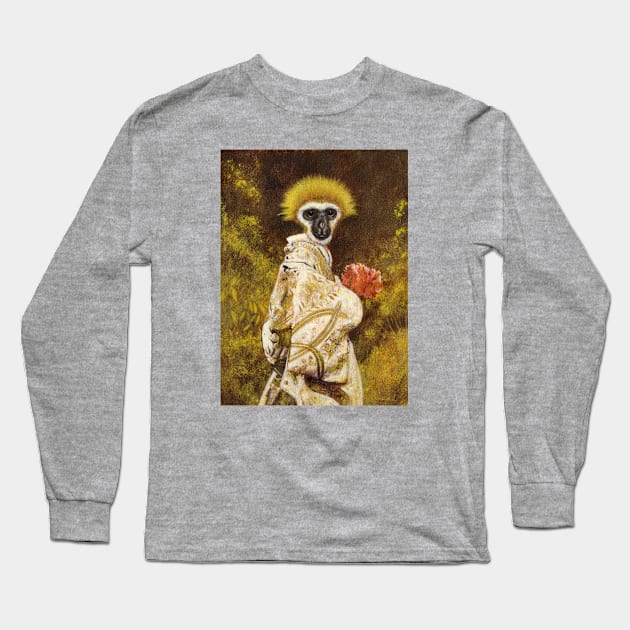 Gibbon Geisha Long Sleeve T-Shirt by mictomart